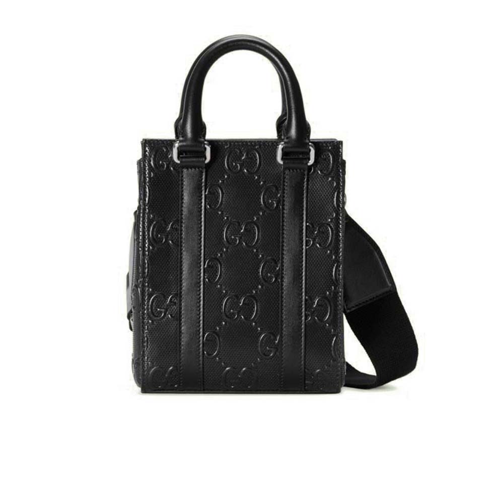 G*u*i gg embossed mini tote bag 696010  (20*16*7cm)